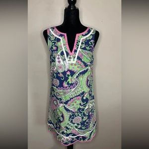 Vintage Lilly Pulitzer Royal Poinciana Floral Paisley Shift Dress Womens Size 2